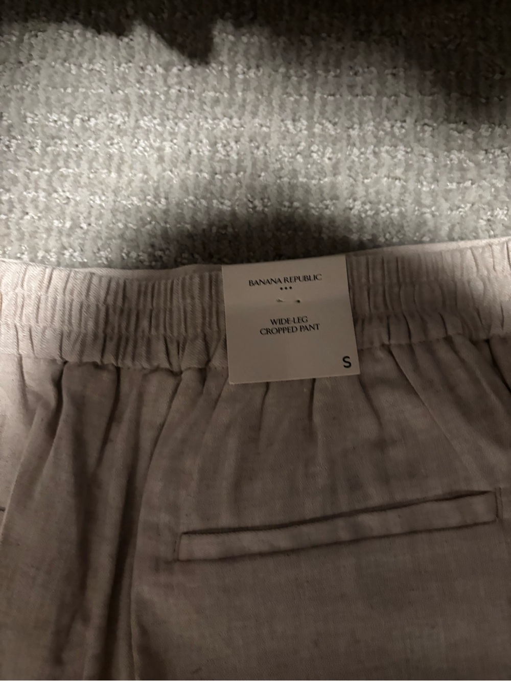 Banana Republic Beige Wide-Leg Linen-Blend Pants NWT - Picture 4 of 4